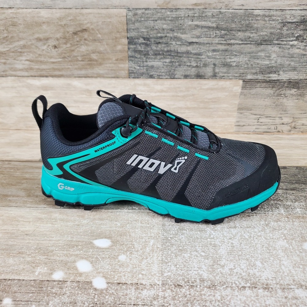Inov-8 Roclite G 350 Womens Shoes Sz 6.5 Black Teal Waterproof Hiking Sneakers